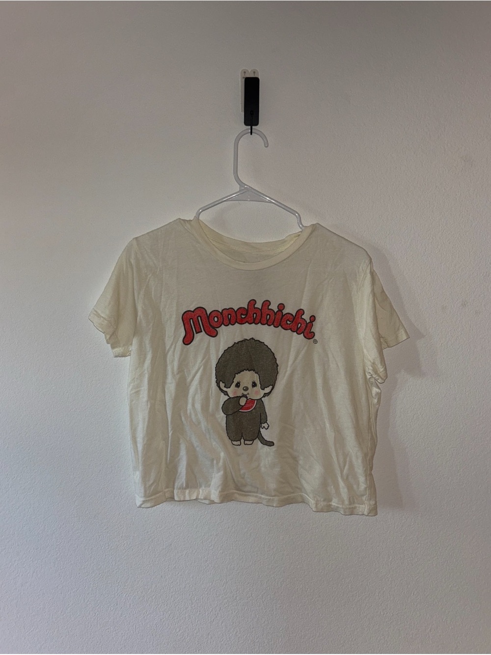 Monchhichi Cream Graphic Short Sleeve Tee